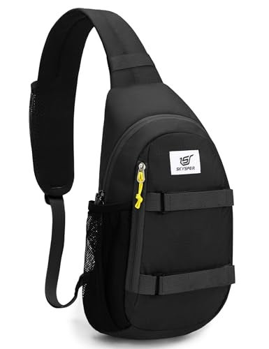 SKYSPER Sling Bag AntiTheft RFID Crossbody Bag Travel Cross Body Backpack Shoulder Hiking Sling DaypackBlack - Image 1