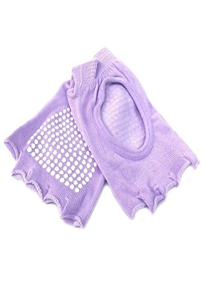 Digital Shoppy Anti-slip Massage Foot Care Tool Yoga Health Silicone Gel Socks Orthopedic For Women (LIGHT PURPLE) - Image 2