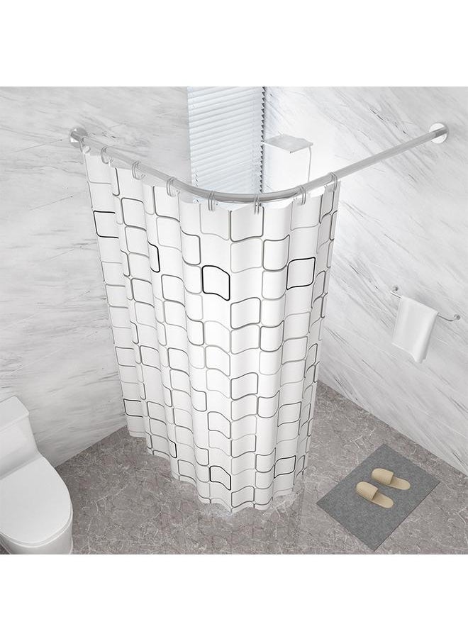 Bluejw - Bathroom Shower Curtain Waterproof Cloth Suit Bath Bathroom Curtain Curtain Non-Punch Rod Hanging Curtain Sub-Door Curtain Partition Curtain - Image 1