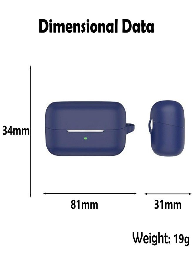 EasyBee [2 Pack] easyBee Case Compatible with Sony WF-C510 Bluetooth Headphone Charging Cover with 2 Keychain, Soft Liquid Silicone Ultra Thin Shockproof Protective Kit - Black and Blue - Image 3