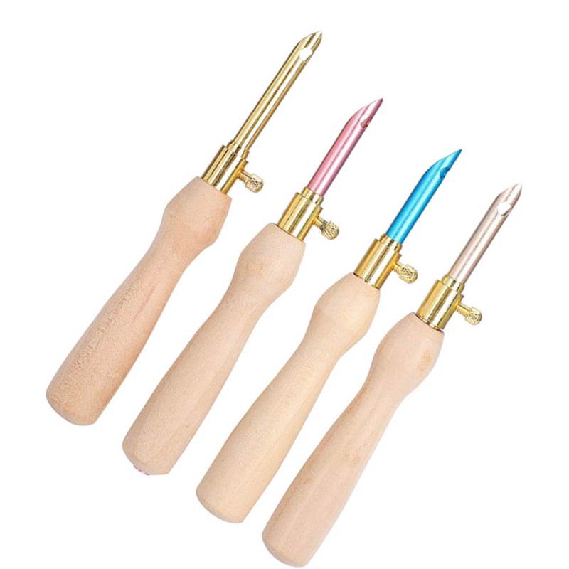 Portable Punch Needle: Stainless Steel & High-quality Wood Ergonomic Wooden Handle - Compact Lightweight Knitting Embroidery Pen for Beginner DIY Craft Relaxation Activity - Image 2