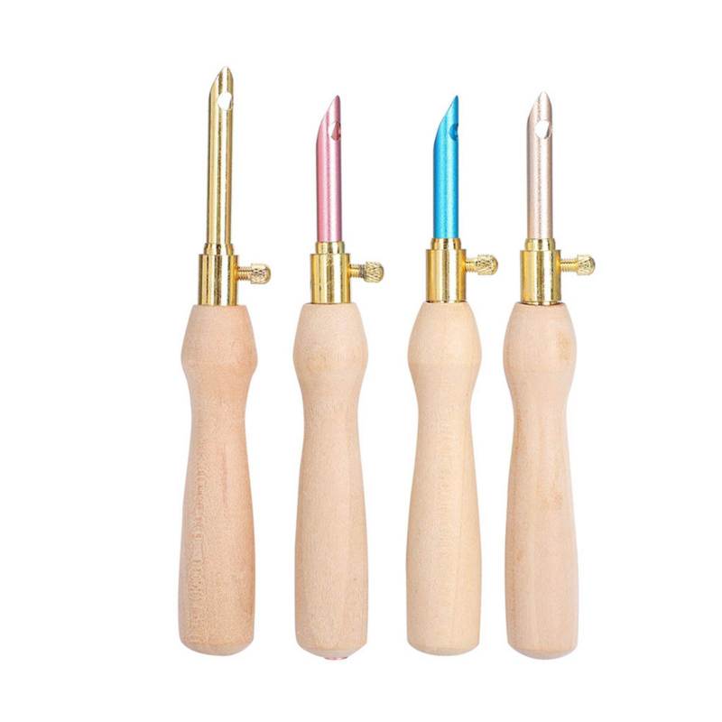 Portable Punch Needle: Stainless Steel & High-quality Wood Ergonomic Wooden Handle - Compact Lightweight Knitting Embroidery Pen for Beginner DIY Craft Relaxation Activity - Image 3