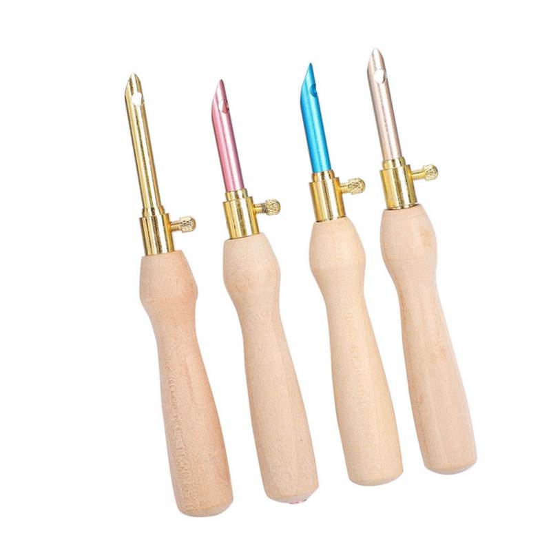 Portable Punch Needle: Stainless Steel & High-quality Wood Ergonomic Wooden Handle - Compact Lightweight Knitting Embroidery Pen for Beginner DIY Craft Relaxation Activity - Image 4