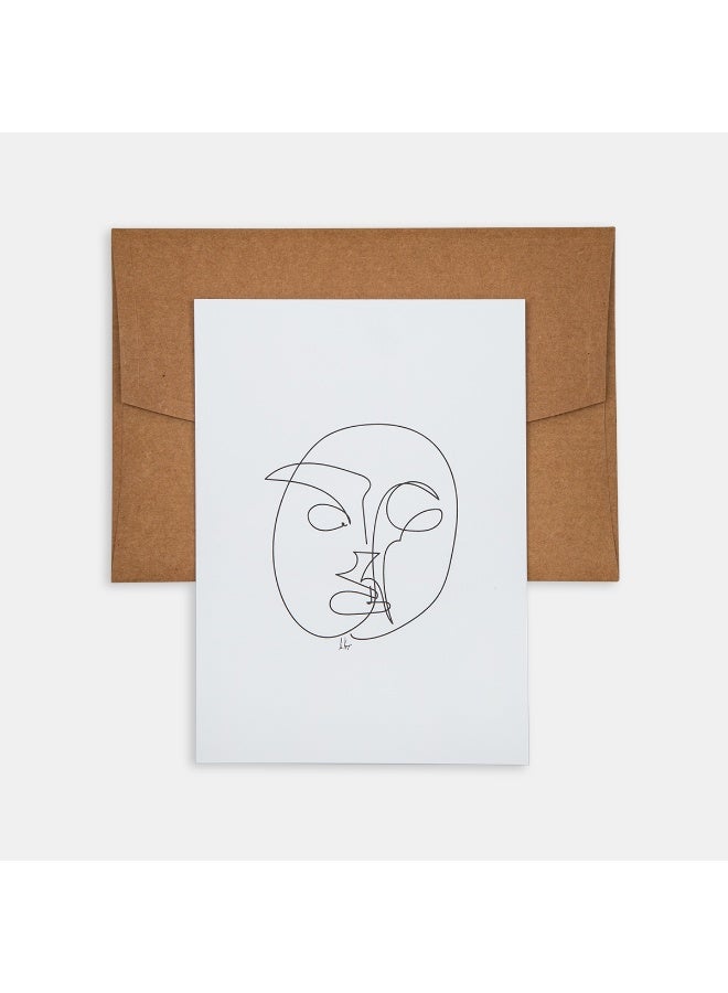 PK Design Mini Poster Line Drawings Face 1 - Image 1