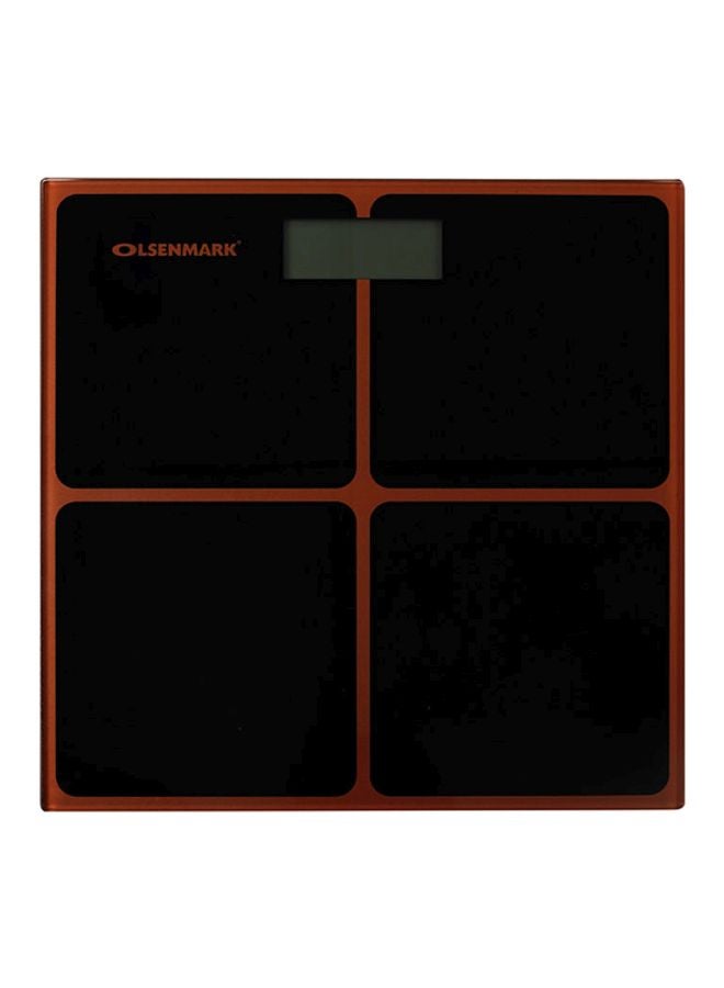 Olsenmark Digital Weighing Scale Black/Orange - Image 1