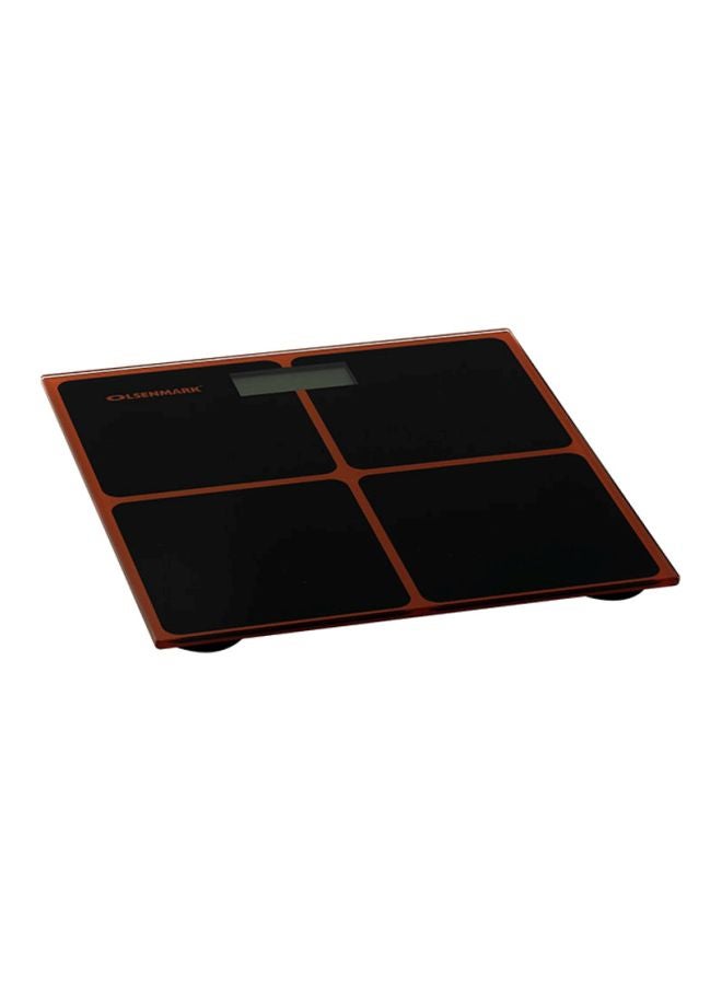 Olsenmark Digital Weighing Scale Black/Orange - Image 2