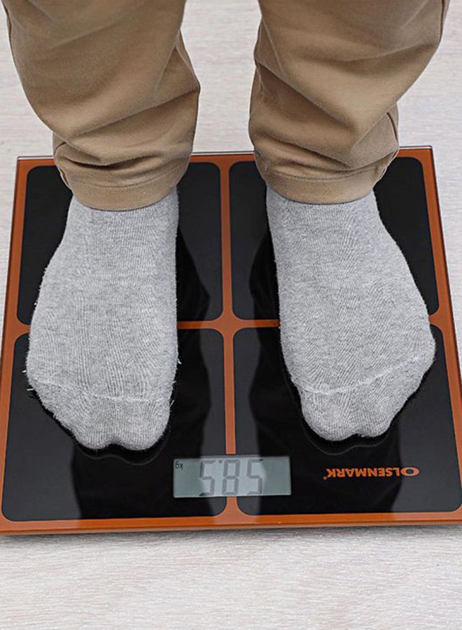 Olsenmark Digital Weighing Scale Black/Orange - Image 5