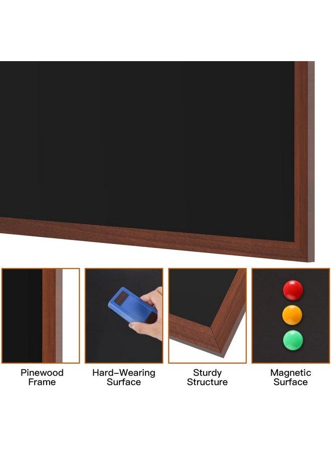 COMIX Magnetic Chalkboard 18 X 24 Inches Woodenframed Blackboard For Kids Hanging Chalk Board For Home Kitchen Restaurant Menu  - Image 4