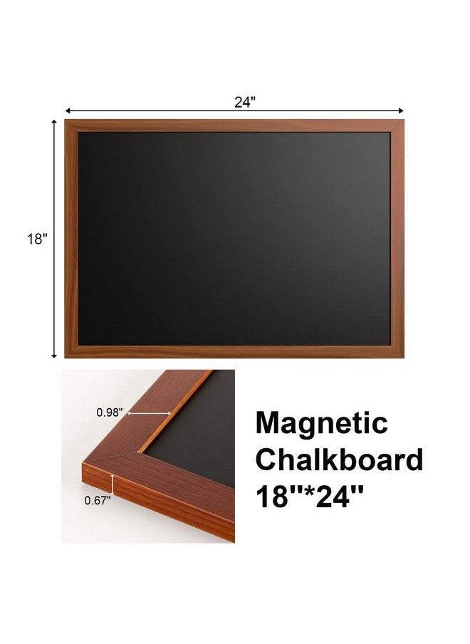 COMIX Magnetic Chalkboard 18 X 24 Inches Woodenframed Blackboard For Kids Hanging Chalk Board For Home Kitchen Restaurant Menu  - Image 3