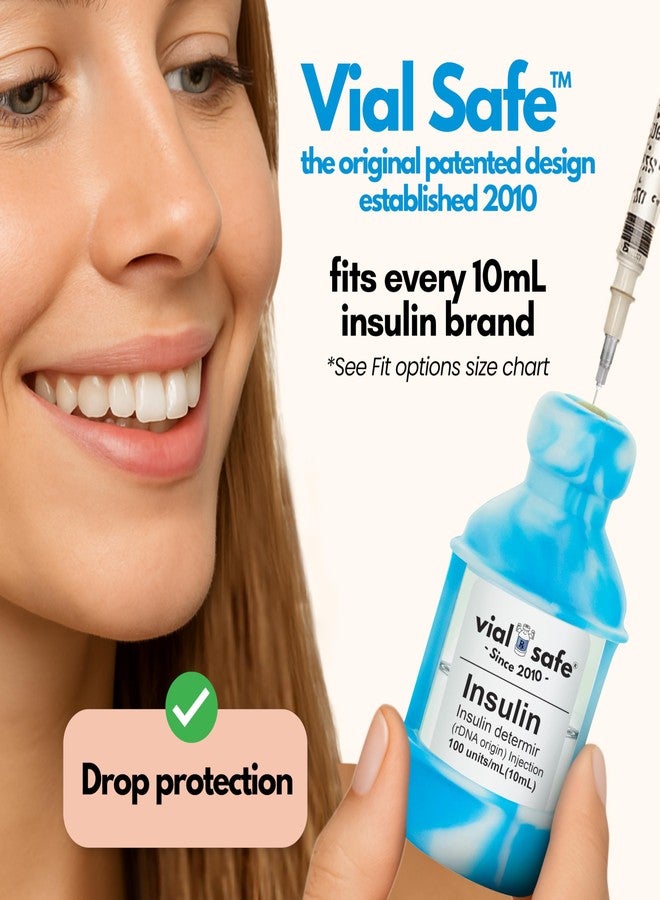 VIAL SAFE™ | Insulin Vial Protector Case | Secure Insulin Bottle Protector & Cover for 10mL Vials | Fits Humalog, Humulin, NovoLog, NovoRapid, Novolin | 5-Pack | Tie Dye Colors - Image 3
