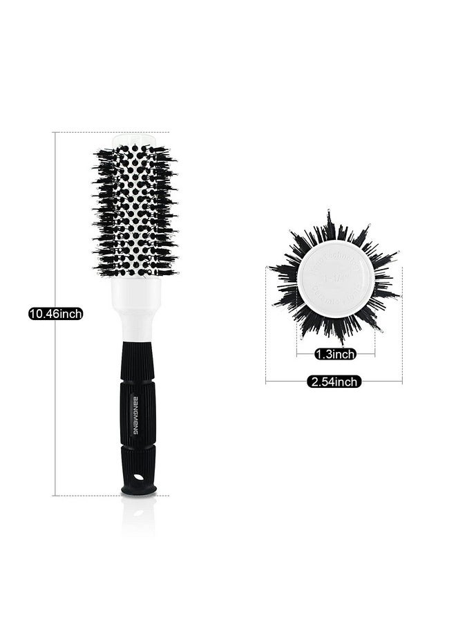 BANGMENG Round Brush For Blow Drying, Nano Tech Thermal Ceramic Ionic, Ball Tip Round Barrel Hair Brushes For Styling, 2 Clips and 1 Comb Included (2.54 inch with Bristles & Barrel 1.3 inch)…  - Image 2