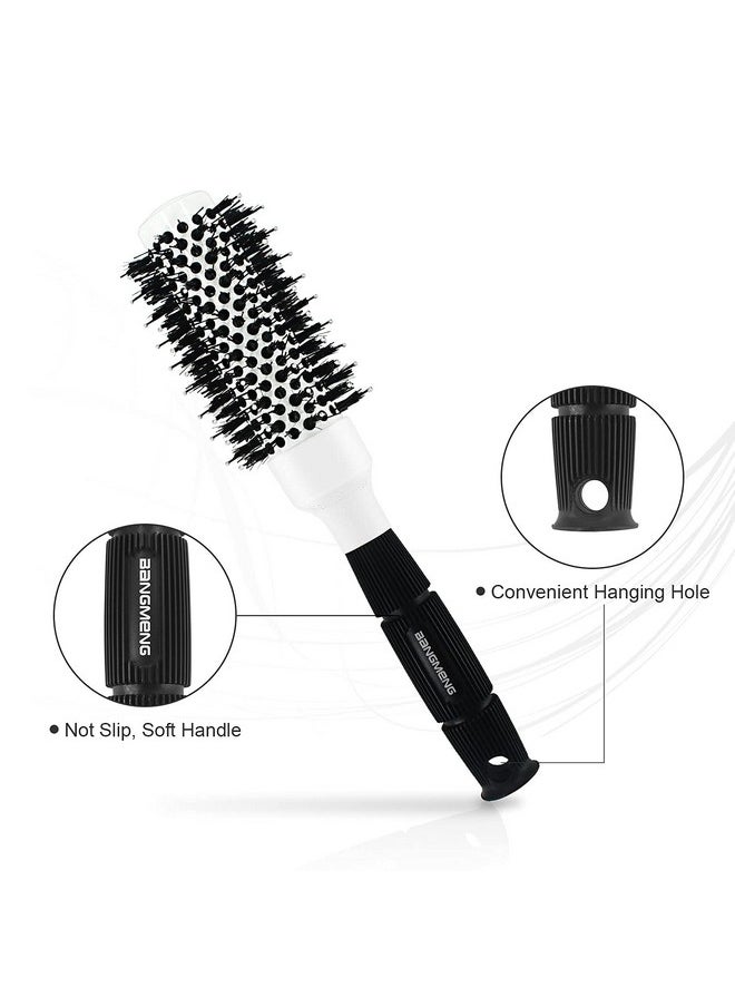 BANGMENG Round Brush For Blow Drying, Nano Tech Thermal Ceramic Ionic, Ball Tip Round Barrel Hair Brushes For Styling, 2 Clips and 1 Comb Included (2.54 inch with Bristles & Barrel 1.3 inch)…  - Image 5