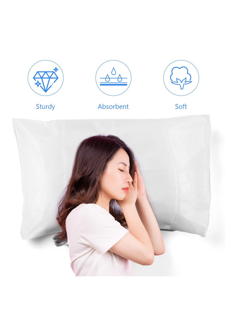 Excefore 20 Pieces Disposable Pillow Cases, 32 x 20 Inches White Pillowfor Hotels Single Use Pillowcase, Disposable Home Bedding Supplies  - Image 3