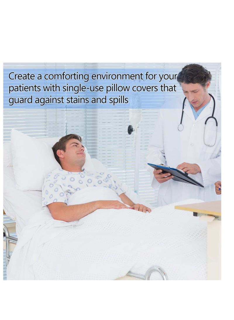 Excefore 20 Pieces Disposable Pillow Cases, 32 x 20 Inches White Pillowfor Hotels Single Use Pillowcase, Disposable Home Bedding Supplies  - Image 4
