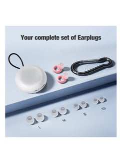 T NEWFUN High-Fidelity Reusable Earplugs | for Concerts Musicians Motorcycles Noise Sensitivity Conditions and More – 8 Ear Tips in XS, S, M, L – 26dB Noise Cancelling - pink  - Image 4