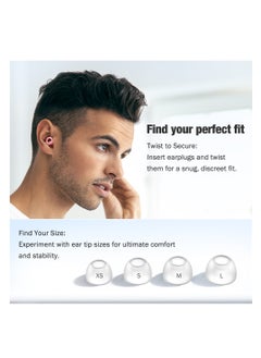 T NEWFUN High-Fidelity Reusable Earplugs | for Concerts Musicians Motorcycles Noise Sensitivity Conditions and More – 8 Ear Tips in XS, S, M, L – 26dB Noise Cancelling - pink  - Image 3