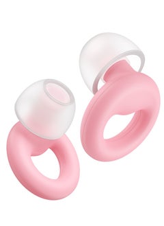 T NEWFUN High-Fidelity Reusable Earplugs | for Concerts Musicians Motorcycles Noise Sensitivity Conditions and More – 8 Ear Tips in XS, S, M, L – 26dB Noise Cancelling - pink  - Image 1