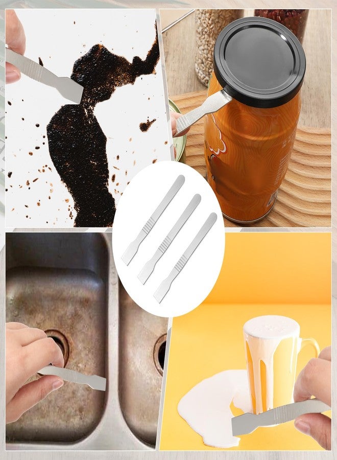 Psyqtsuary 3PCS Small Metal Scraper Tool, Non-Scratch Cleaning Tool Handy Multi-Use Scraping Tools for Removing Oil Stains, Labels, Food, Dirt, Paint Used in Narrow Spaces and Gaps - Image 4