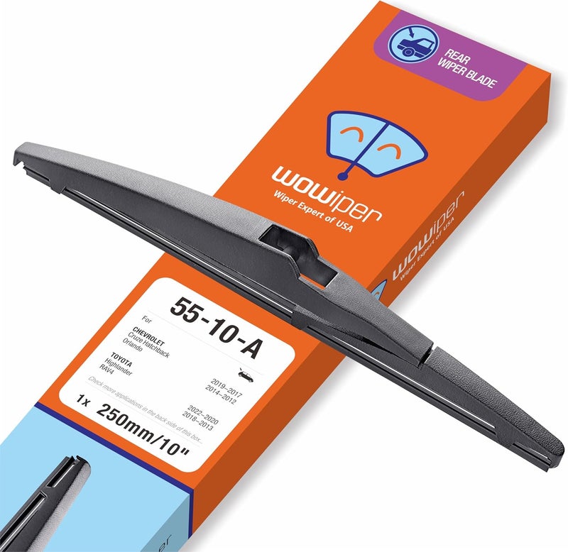WOWIPER OEM 10 Inch Rear Wiper Blade Replacement for Toyota RAV4 2018 2017 2016 2015 2014 2013 Highlander 2022-2020 /Jeep Compass 2021-2018 Superior All-Seasons Windshield Wiper Blade（10-A） - Image 1