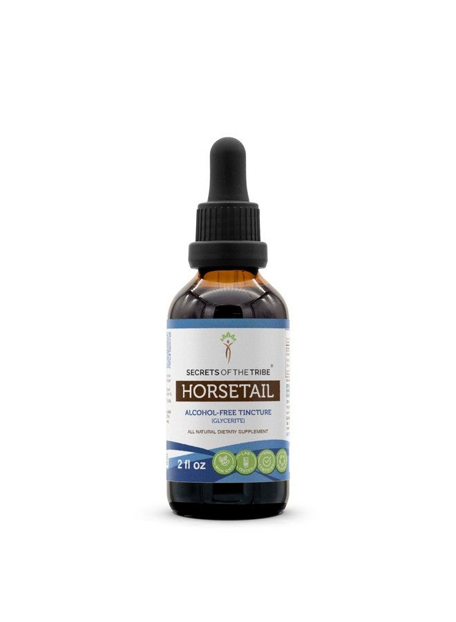 Secrets of the Tribe Horsetail Tincture Alcohol-Free Extract, Horsetail (Equisetum arvense) Dried Herb 2 oz - Image 1