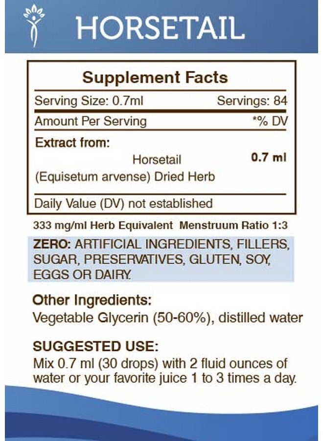 Secrets of the Tribe Horsetail Tincture Alcohol-Free Extract, Horsetail (Equisetum arvense) Dried Herb 2 oz - Image 4