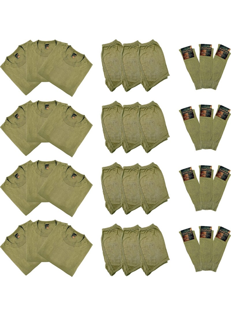 Karcamp 12-Piece Military Underwear Set (Undershirt-Boxer-Socks)  - Image 1