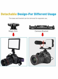 Y&D Hot Shoe Extension Bar, Dual Cold Mount Plate Adapter, for Monitor Microphone LED Video Light, Sony Canon Nikon DSLR Compact Camera Vlog Film  - Image 5