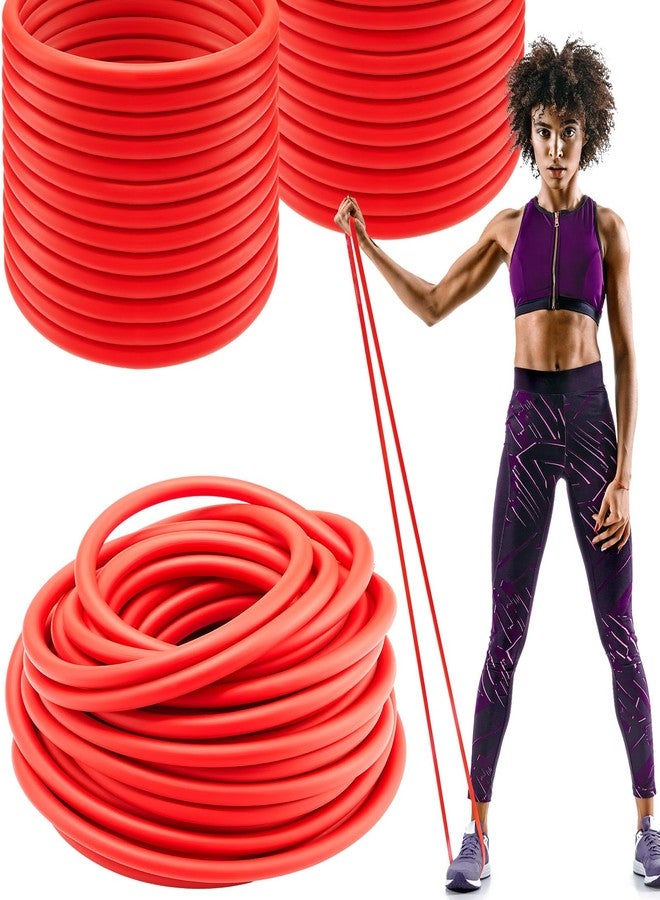 Wesnoy 1 Roll Resistance Tubes Exercise Tubing 50ft Exercise Bands Tubing for Therapy, Lower Pilates, Home Workouts, Rehab Core(Red,Beginner Level 3) - Image 1