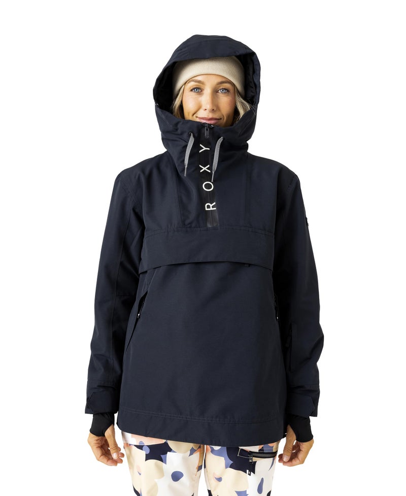 Roxy Women's Shelter Snowboard Jacket – 10K Waterproof Insulated Ski Jacket, PFAS-Free, Hydrosmart Collar, Anthracite, X-Small - Image 2