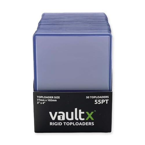Vault X Toploaders 55pt, Trading Cards, Premium Extra Thick, 3" x 4" Seamless Rigid Card Holders, Hard Sleeves, Clear Protection for Collectible Card Games, Sports, TCG (50 Pack) - Image 2