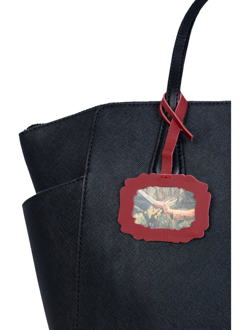 UAE Year Of Leather Frame Charm - Burgundy - Image 2