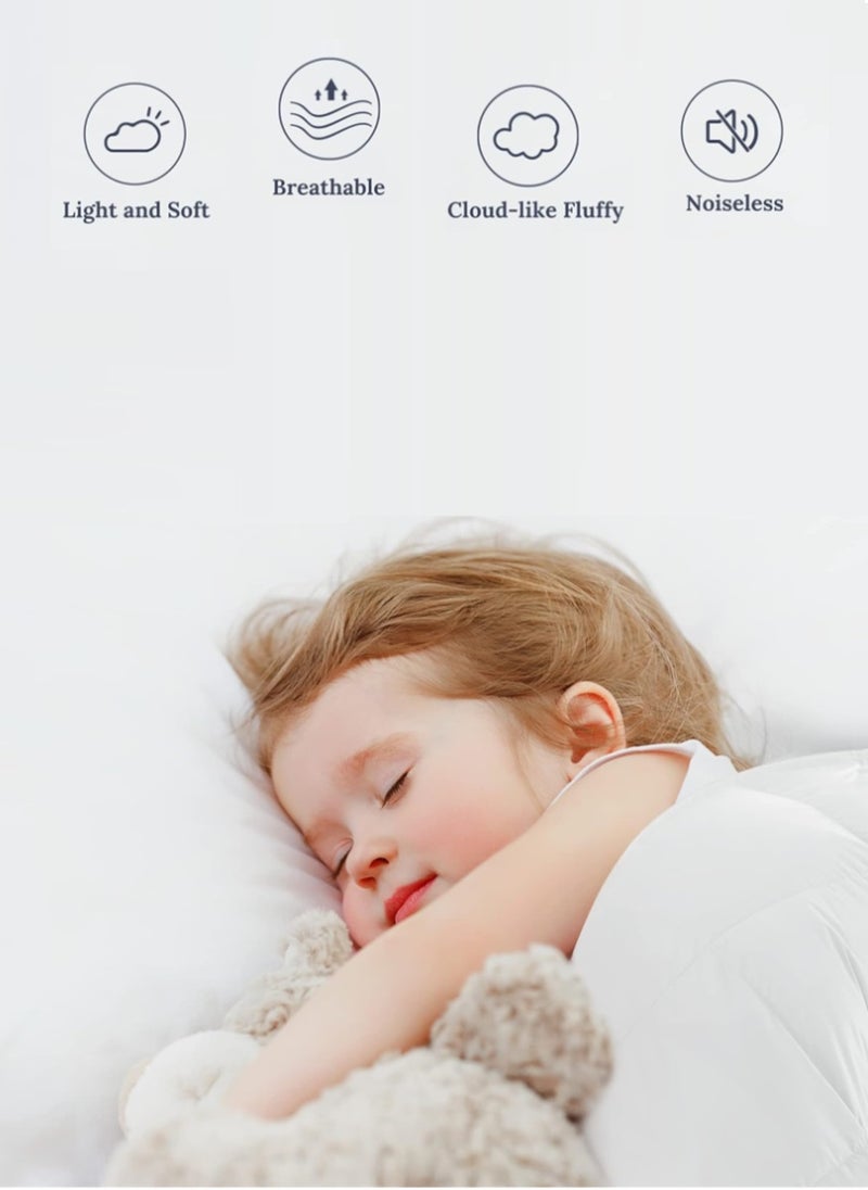 Blueberry - Luxury King Size Plain Duvet  Quilted Cotton White 200x220cm - Image 1