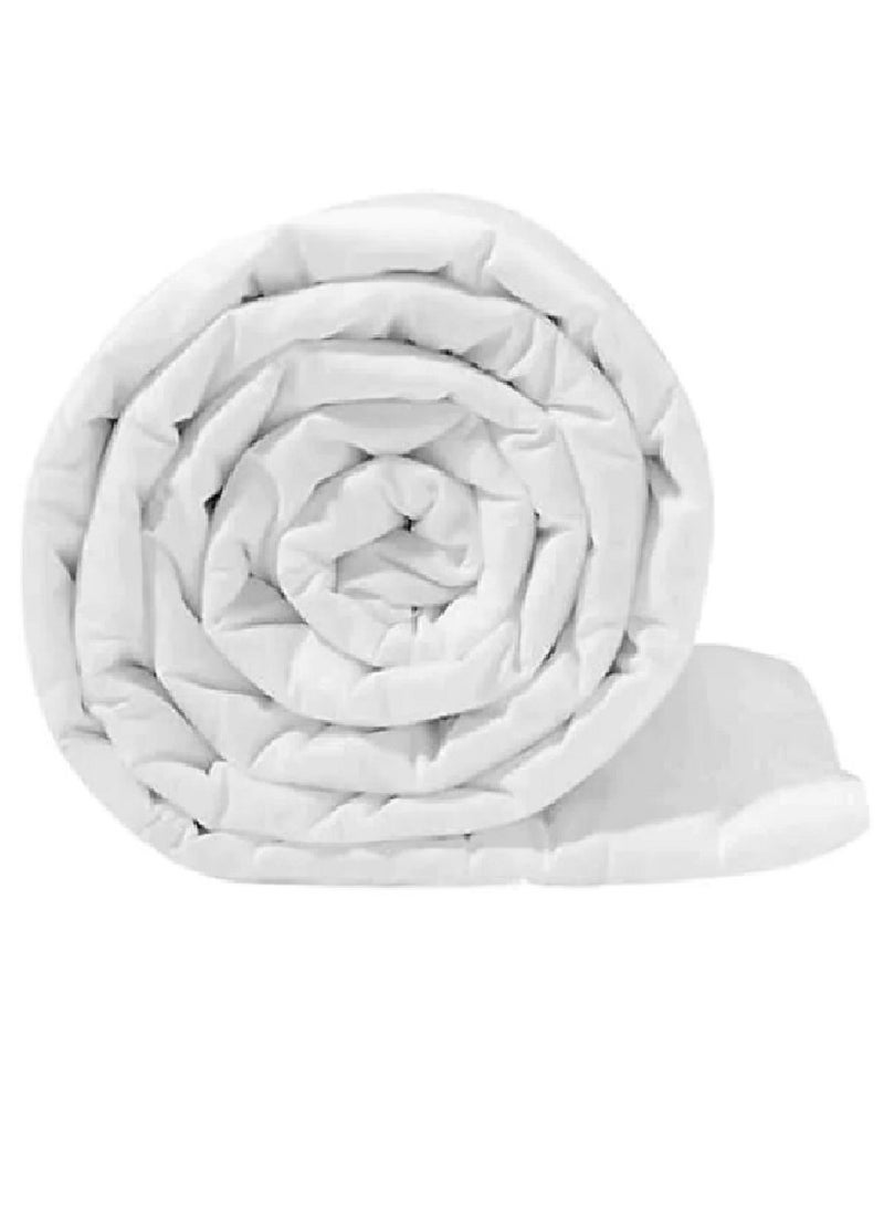Blueberry - Luxury King Size Plain Duvet  Quilted Cotton White 200x220cm - Image 1