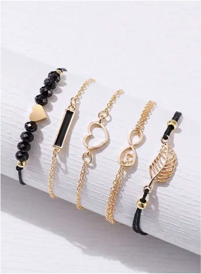 Geneva Women's Water Resistant Leather Analog Watch Set - Image 2