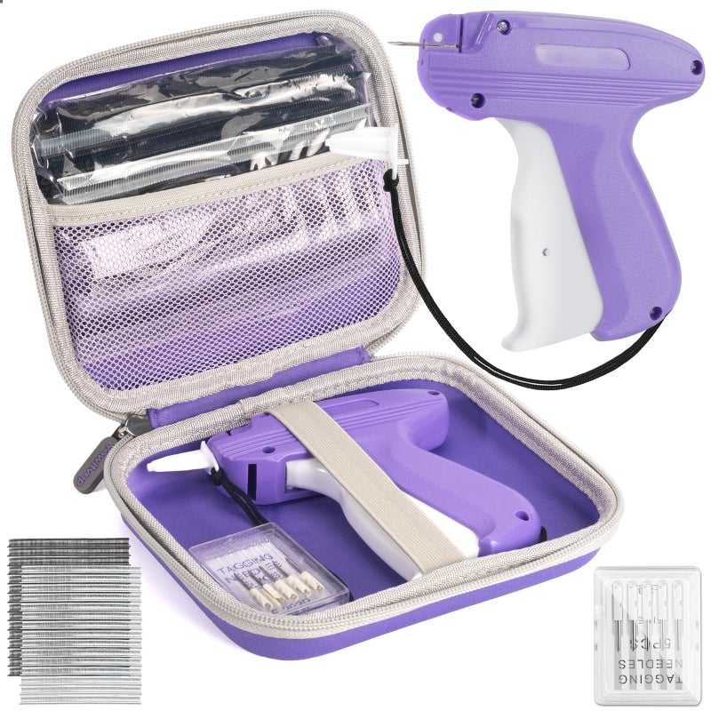 Yewltvep Stitch Gun For Clothes  Mini Stitchy Sewing Gun Stitchy Quick Clothing Fixer Gun With 6 Needles  2500 White & 2500 Black Fasteners  Handheld Tagging Gun For Speedy Clothing Fixer Micro Tagging Gun - Image 1
