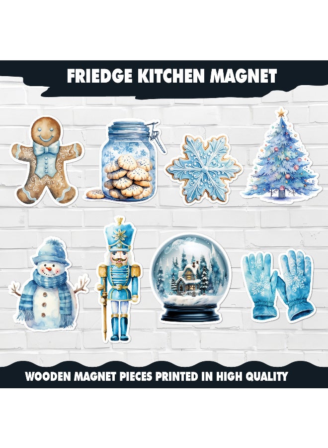 Christmas Fridge Magnets Set of 8 – Festive Decorative Magnets with Santa, Snowflakes, Christmas Trees & Holiday Designs for Refrigerator, Kitchen, and Home Décor, Perfect Seasonal Decorations for a Cozy Christmas Atmosphere - Image 2
