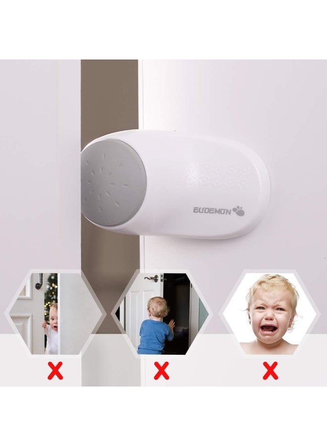 EUDEMON (4 Pack,White) Adjustable Door Guard Door Stop, Finger Pinch Guard, Revolving Door Stopper for Child Proofing, Pet Door Stopper - Image 3