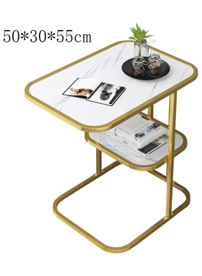 DubaiGallery طاولة قهوة شمالية لغرفة المعيشة طاولة جانبية مقاومة للاهتراء طاولة زاوية إبداعية طاولة جانبية من الحديد المطاوع - Image 4