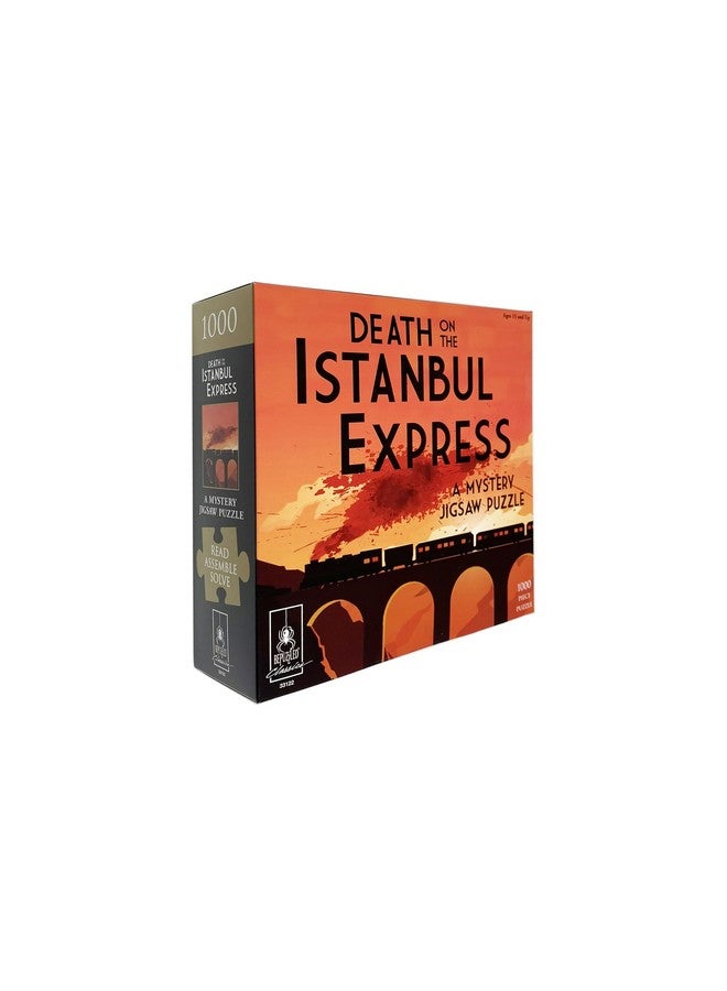 University Games Murder Mystery Party | Classic Mystery Jigsaw Puzzle, Death On The Istanbul Express, 1,000 Piece Jigsaw Puzzle, Orange - Image 1