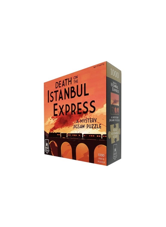 University Games Murder Mystery Party | Classic Mystery Jigsaw Puzzle, Death On The Istanbul Express, 1,000 Piece Jigsaw Puzzle, Orange - Image 4