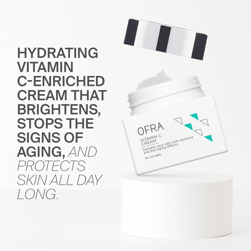 OFRA كريم فيتامين سي من أوفرا | مرطب للوجه مع مضادات الأكسدة المضيئة | يرطب وينعش البشرة | يساعد على توحيد لون البشرة | تركيبة خفيفة لجميع أنواع البشرة | مغذي | 2.2 أونصة 60 مل - Image 4