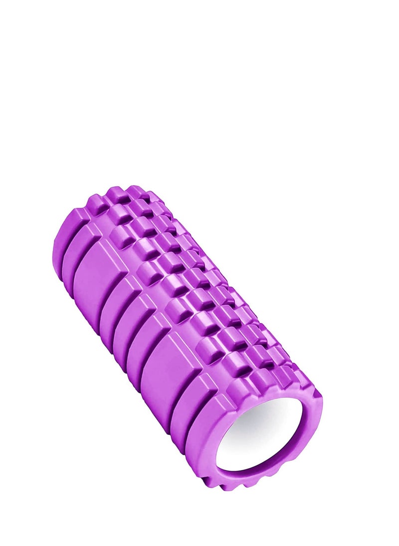 Maston - Yoga Foam Roller Self Massage Exercise, Back, Leg, Body Starching Physical Therapy (33cm L) (Purple) - Image 1