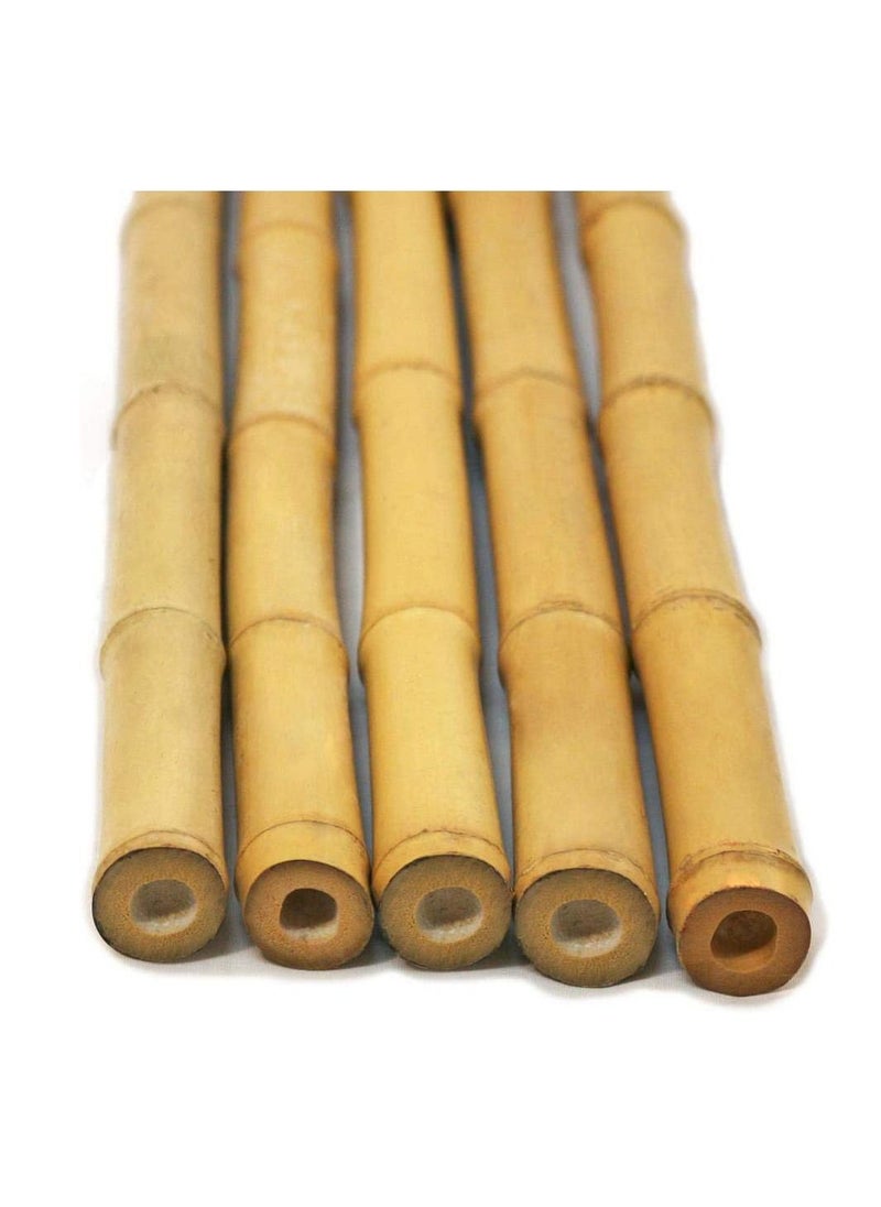 LINGWEI Pack Of 5 Natural Thick Decoratiev Bamboo pols 100cm Tall Garden Floral Plants Flowers Vine Support Bamboo Rod Support Sticks Eco-Friendly  - Image 1