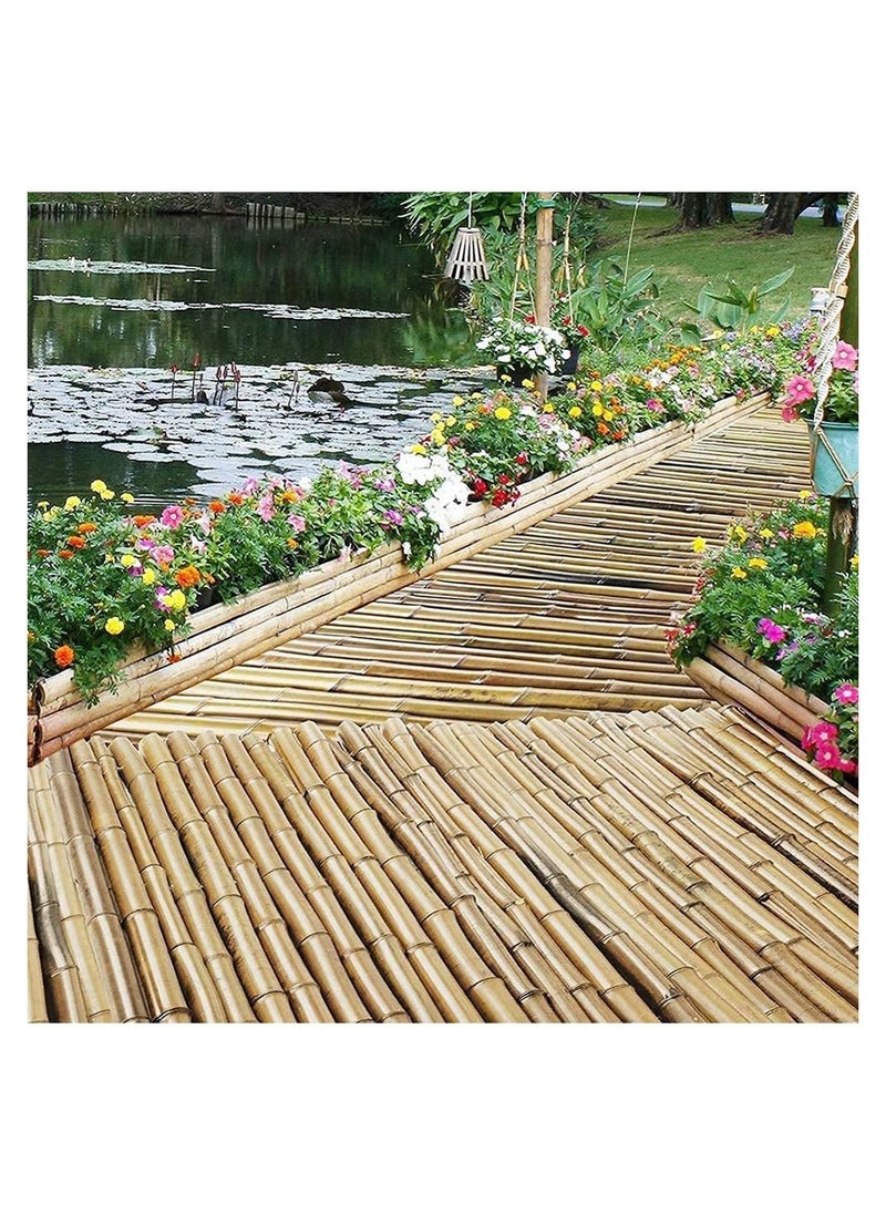 LINGWEI Pack Of 5 Natural Thick Decoratiev Bamboo pols 100cm Tall Garden Floral Plants Flowers Vine Support Bamboo Rod Support Sticks Eco-Friendly  - Image 2