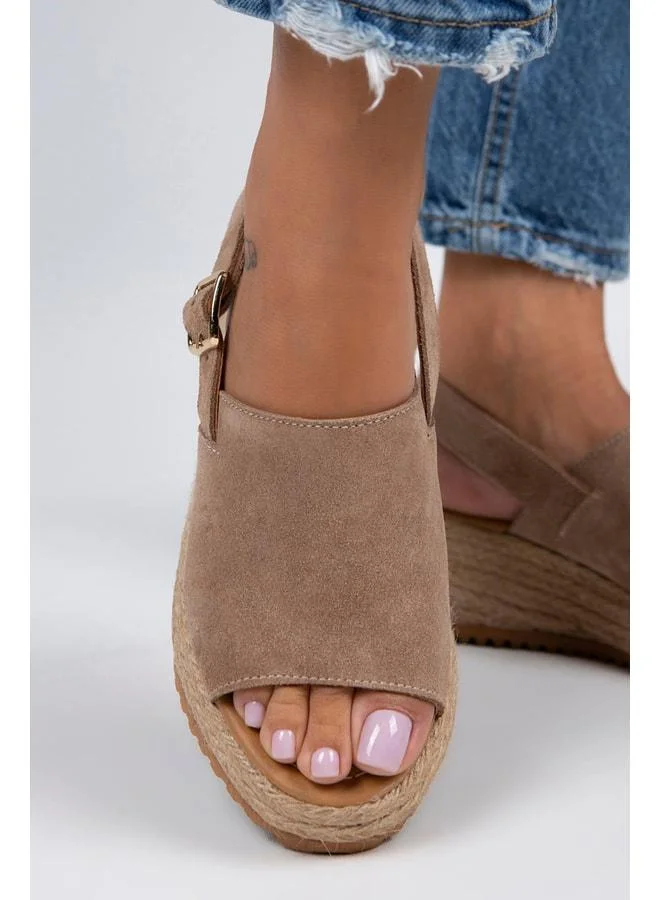 Manijero  Penny Women's Genuine Leather Belted Buckle Vison Sandal for Women | Best Price UAE
