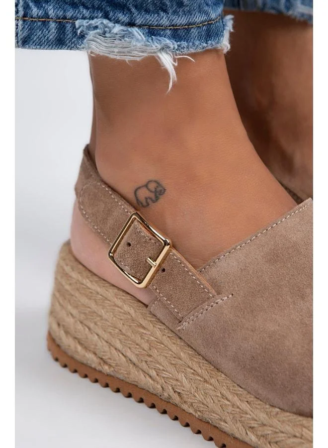 Manijero  Penny Women's Genuine Leather Belted Buckle Vison Sandal for Women | Best Price UAE