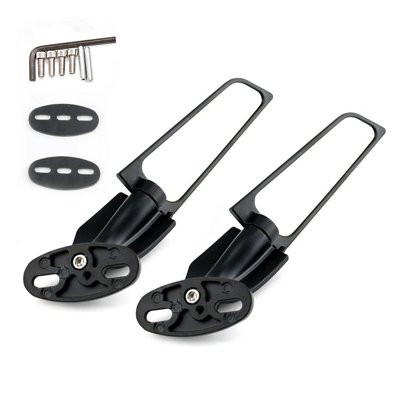 2pcs Motorcycle Wind Swivel Wing Universal Rearview Mirror Spoiler Adjustable Rotating Side Mirrors Modification Accessories - Image 1