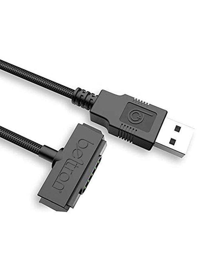 BELTRON شاحن Sonim XP5/XP6/XP7، كابل شحن/مزامنة USB مضفر عالي التحمل مع جهات اتصال مغناطيسية لهواتف Sonim XP5700/XP6700/XP7700 (كابل بديل عالي الجودة ومتين صناعيًا) - Image 2