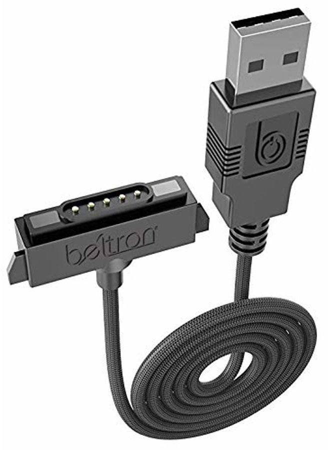 BELTRON شاحن Sonim XP5/XP6/XP7، كابل شحن/مزامنة USB مضفر عالي التحمل مع جهات اتصال مغناطيسية لهواتف Sonim XP5700/XP6700/XP7700 (كابل بديل عالي الجودة ومتين صناعيًا) - Image 1