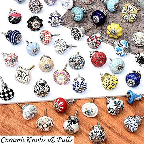 Indian-Shelf IndianShelf 4 Packs Turquoise Star Ceramic Luxury Drawer Knobs for Kitchen Cabinet Hardware Door Pulls Decorative Dresser Cupboard - Image 3